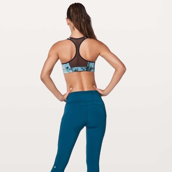 Lululemon Speed Up Sports Bra Sun Dazed Multi Blue Mesh Racerback 8 - Picture 4 of 15